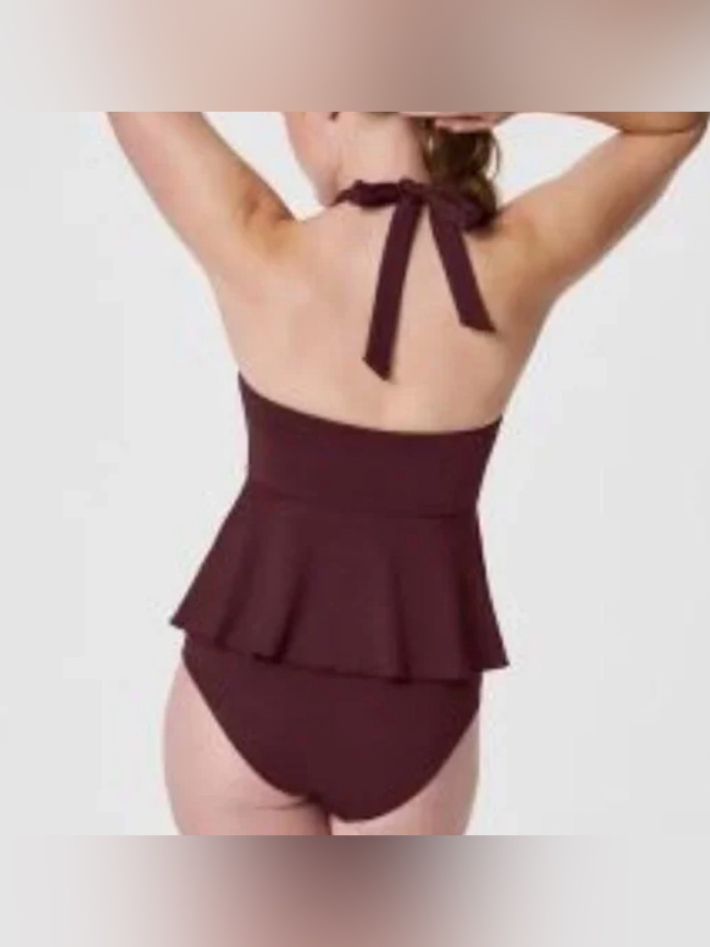 Spanx pique full bust halter tankini - Picture 2 of 6